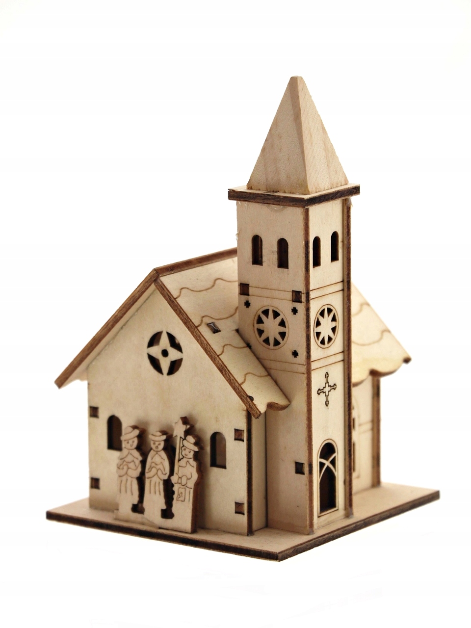 

Zimowy Świecący Domek Led Drewniany do stroika x1