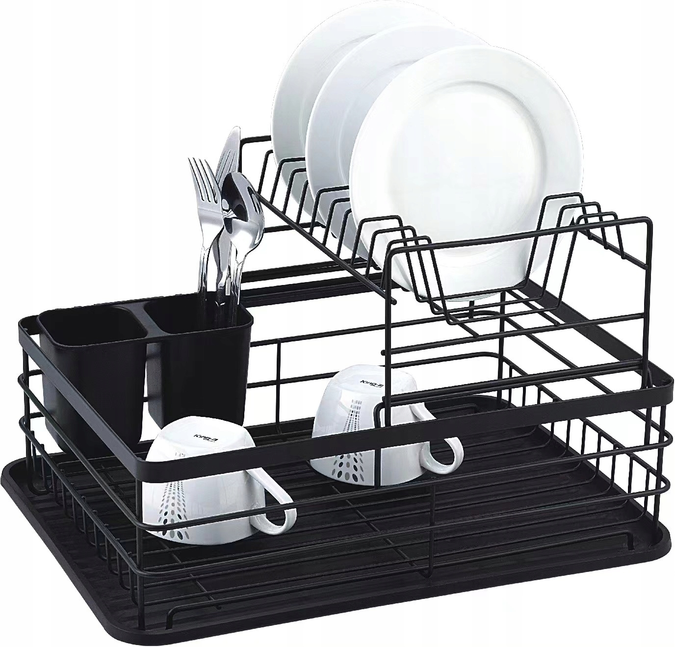 SUSZARKA DO NACZYŃ OCIEKACZ Z TACKĄ DWUPOZIOMOWA