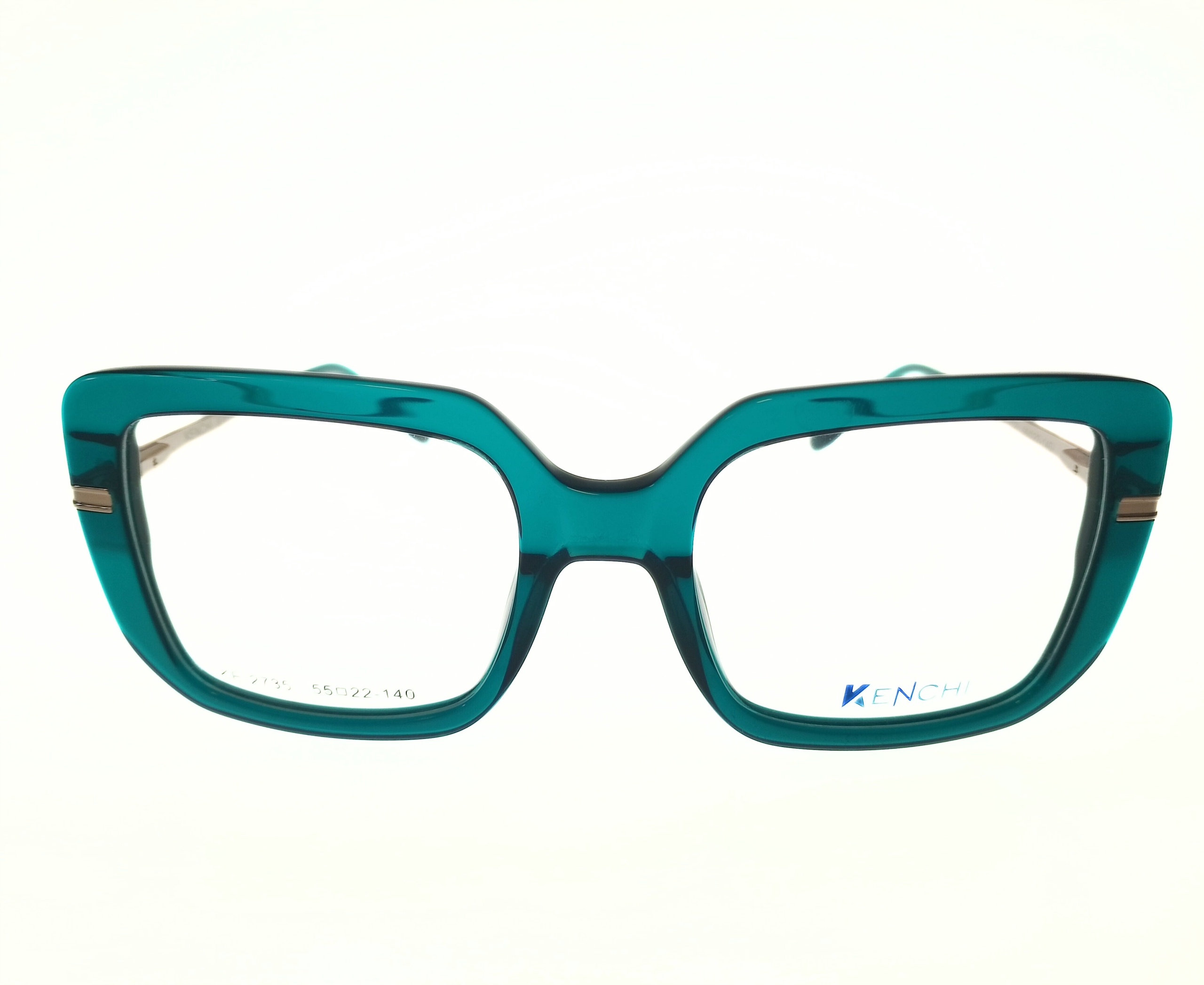 Oprawki Kenchi Ke 2735 C2 Duże Damskie Okulary Zielone