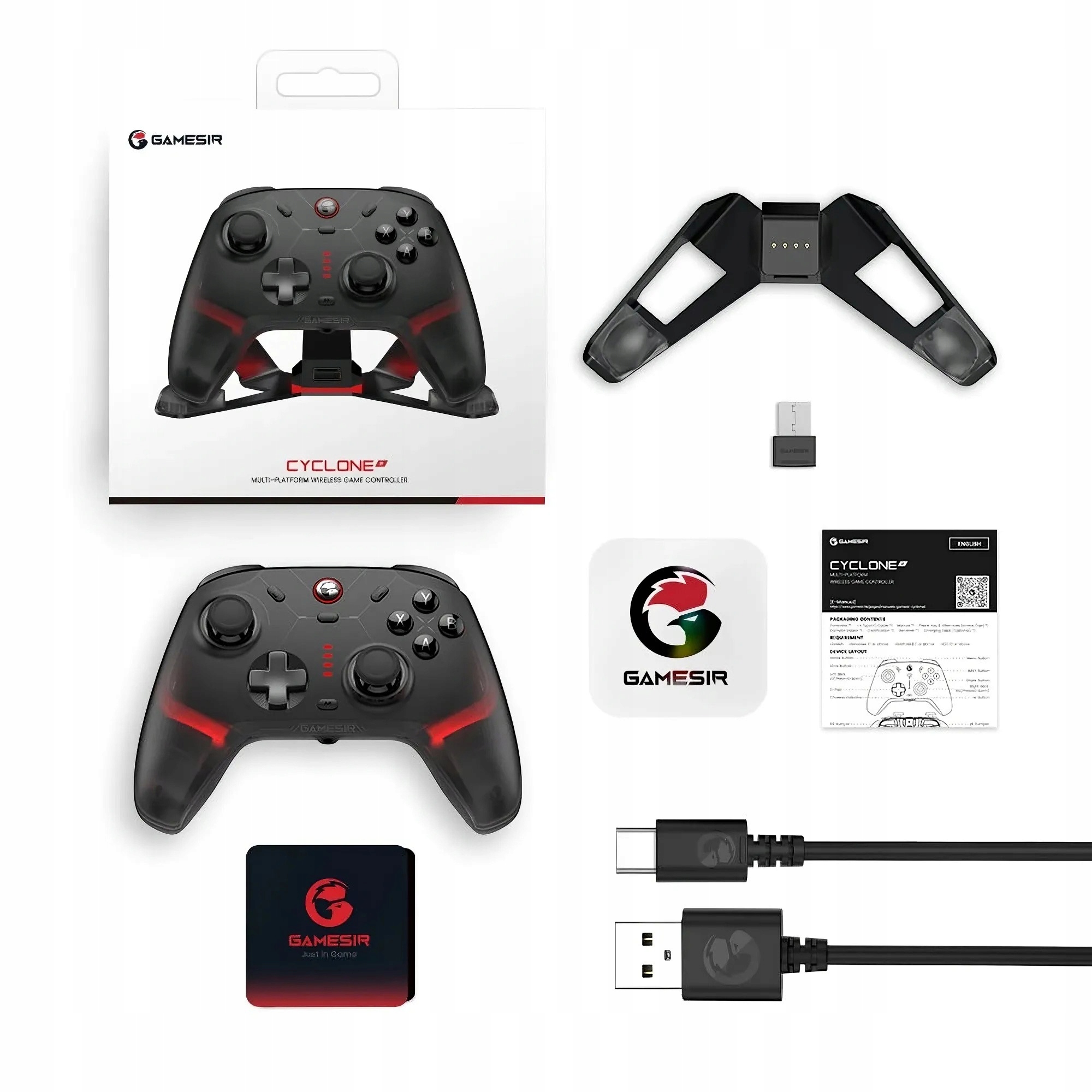 Herní ovladač GameSir Cyclone 2 černý bezdrátový/kabelový