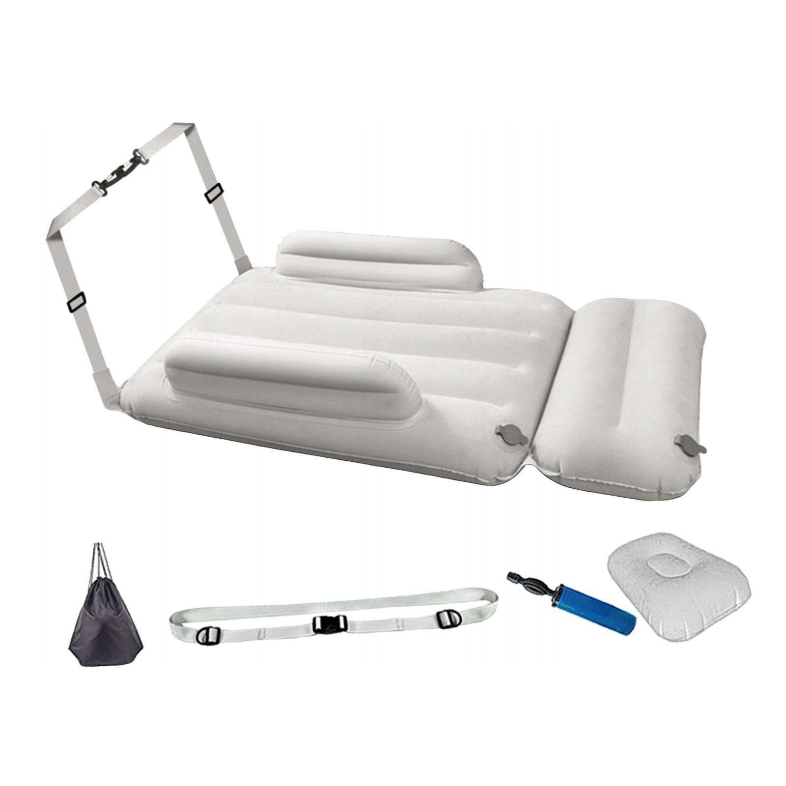 Inflatable Car Air Mattress Cushion Light Gray Kod producenta Loppyu-72038148