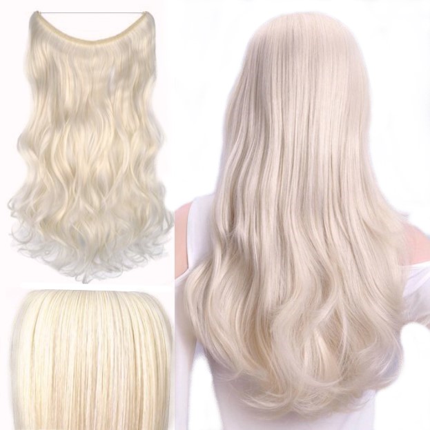 Příčesek do vlasů na vlasci Flip In prodlužování bez sponek příčesek Barvy