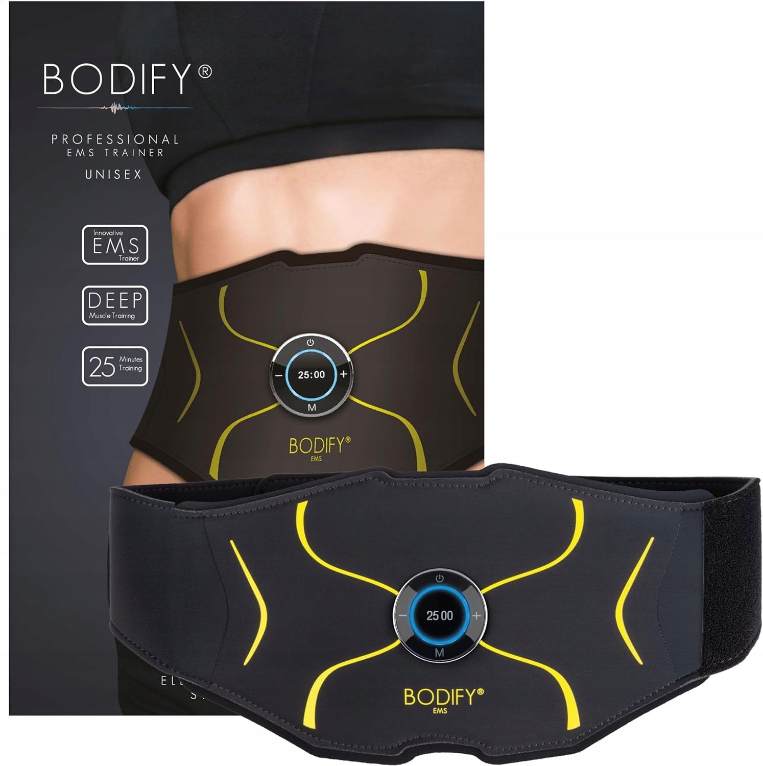 Bodify Ems Trenér břicha Max Stimulátor břišních svalů pro ženy a muže