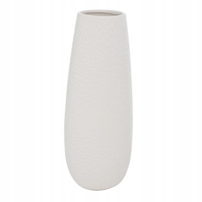 Wazon 31 cm kamionka Biały ozdobny