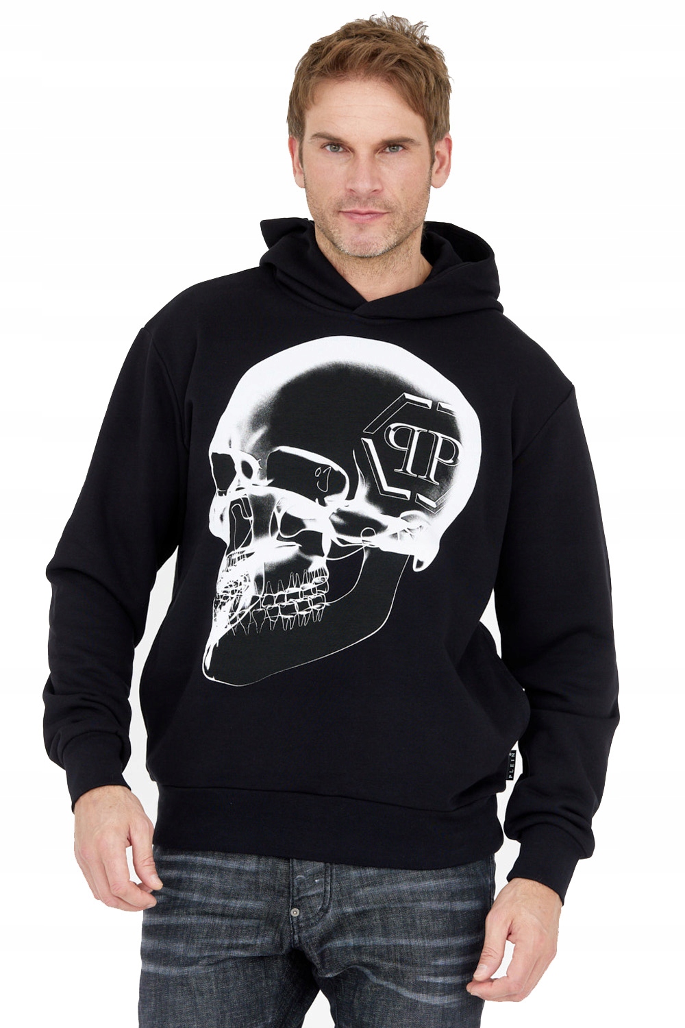 Philipp Plein Černá mikina s kapucí Xray Skull XL