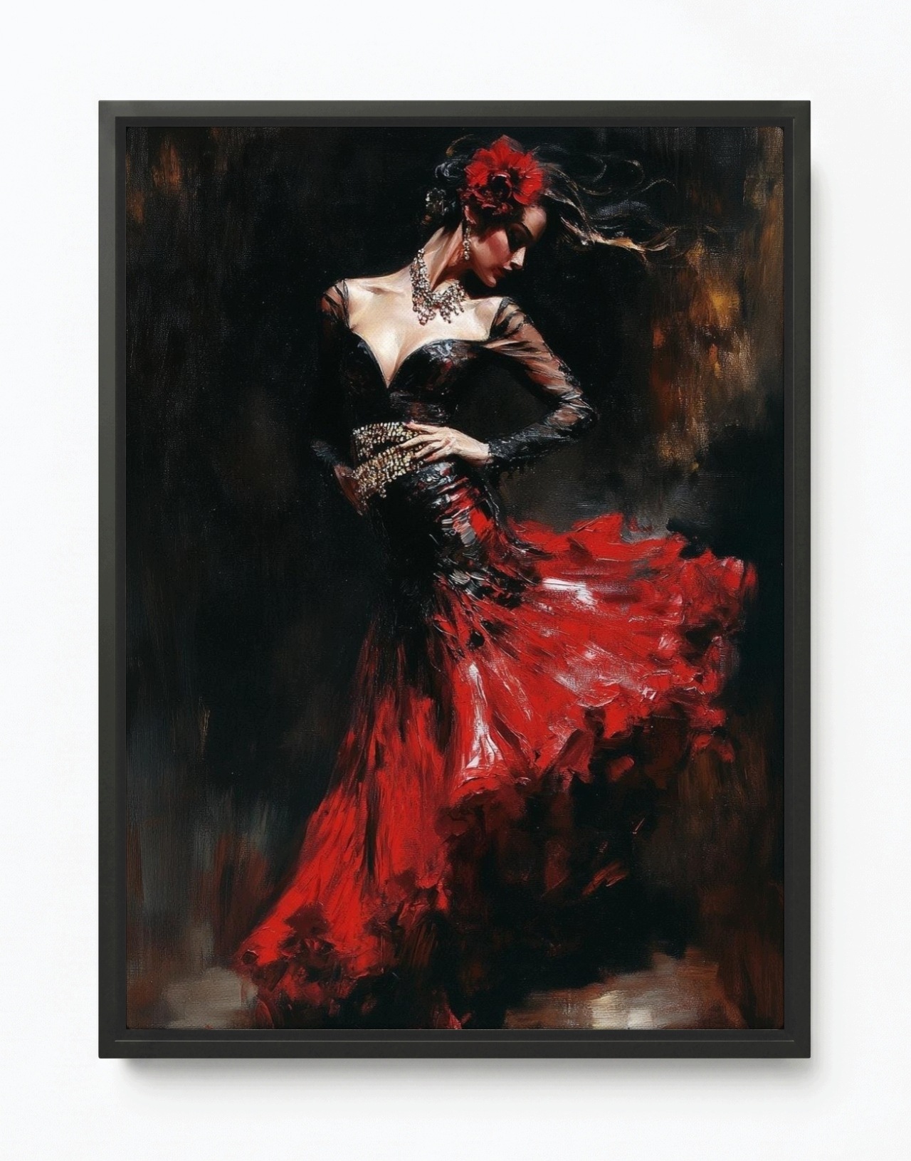 Obraz Rama American Box Tanec Žena Španielsko Flamenco Hudba 60x80