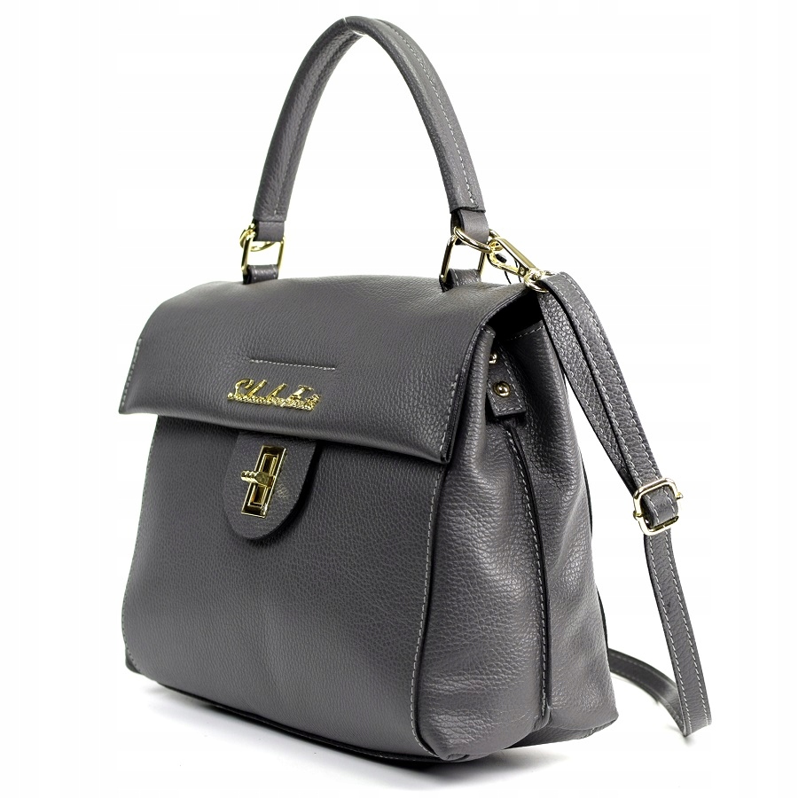 TOREBKA SALVADORE FERETTI SKÓRA SZARA LUX 920D Marka inna