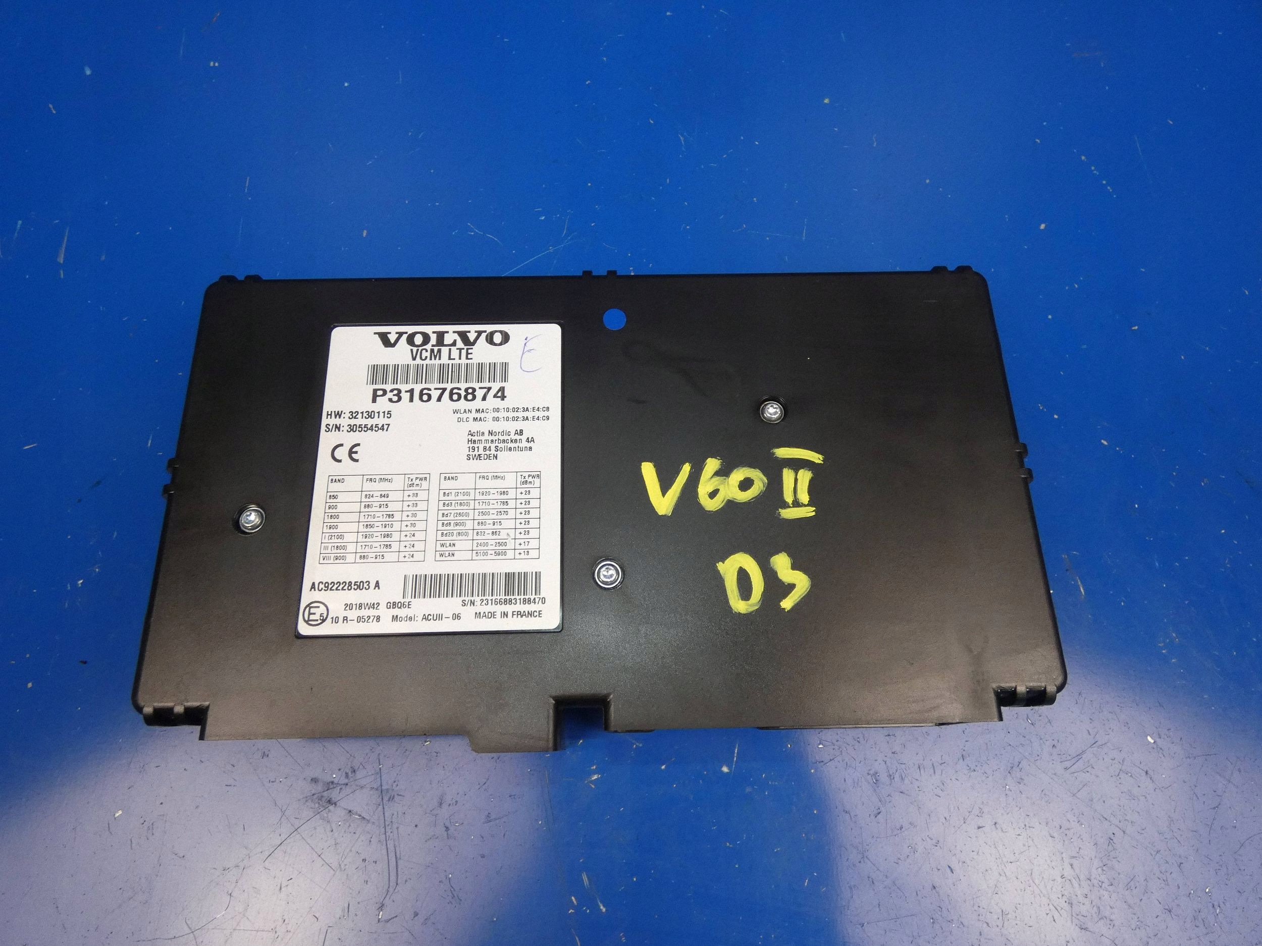 VOLVO V60 II S60 III 18- XC60 XC90 II V90 module control unit VCM