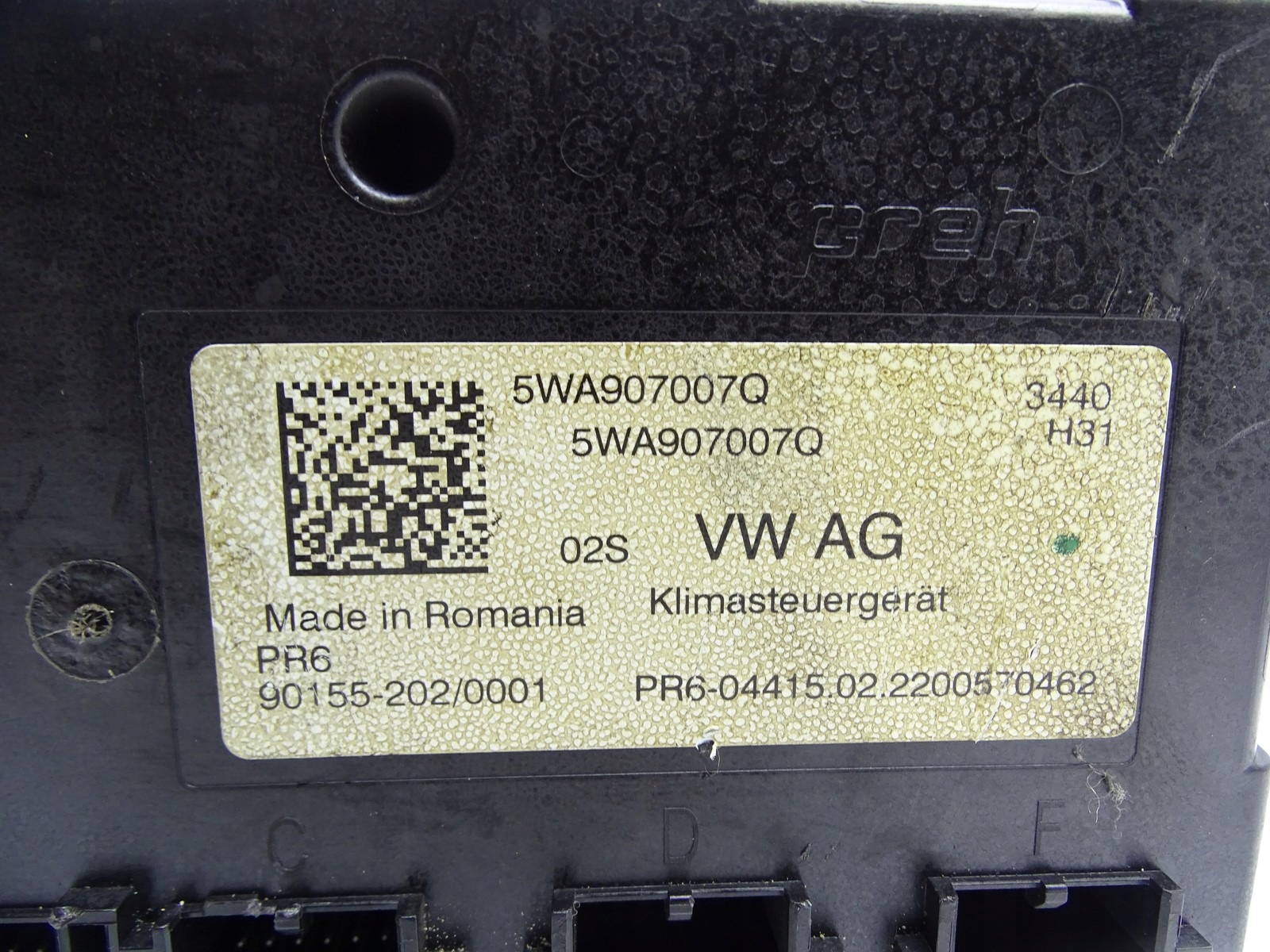 unité de commande électronique uce module déshumidificateur d'air conditionné VW GOLF VIII 8 5WA907007Q