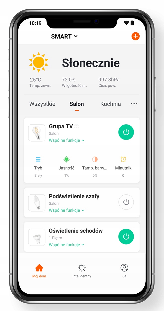 Żarówka LED GU10 RGB CCT + Biały WiFi TUYA SMART inteligentna halogenowa Rodzaj LED
