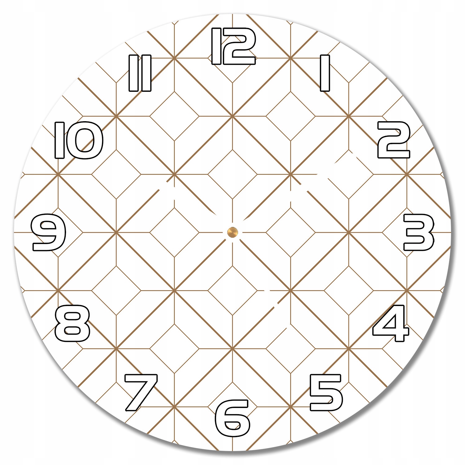 

Zegar szklany Geometryczne złote romby f30 cm