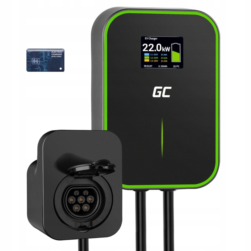 Nabíjačka pre elektrické automobily Wallbox Ev Greencell 22 kW Typ 2 Zásuvka