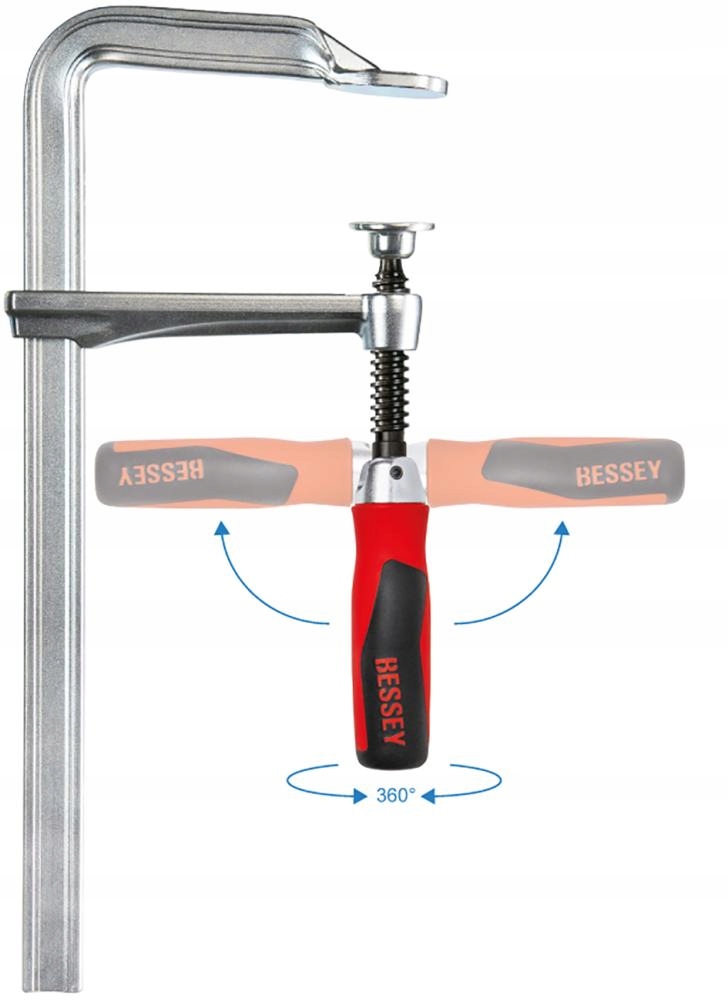 Šroubová svěrák, ocelový s 2-komponentní rukojetí 250x120mm Bessey