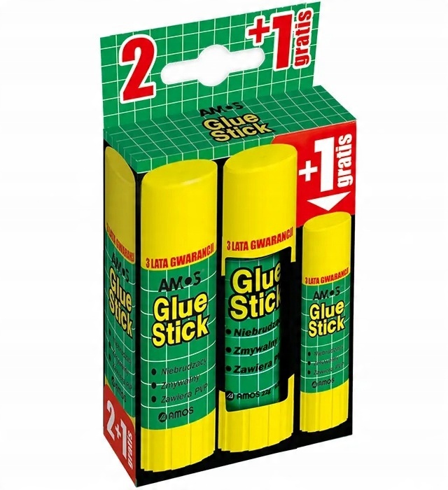 

Klej W Sztyfcie Amos szkolny 2 x 22g 1 x8gGRATIS