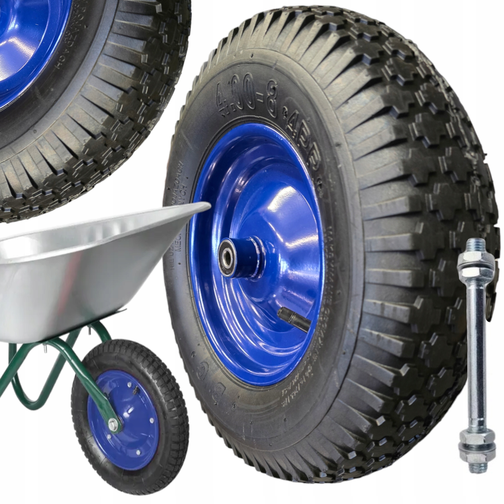 КРУГ КРУГ 4.80/4.00-8 ДЛЯ ТАЧКИ 400-8 СИЛЬНАЯ НАКАЧАННАЯ НЕСУЩАЯ ОСЬ