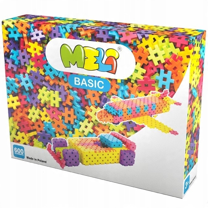 

Wafle Meli Basic 600el. Klocki Konstrukcyjne 3lat+