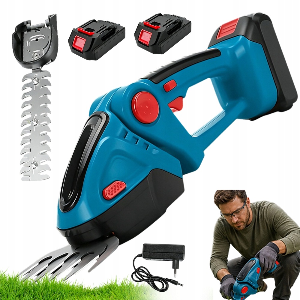 Výkonné Nůžky Na Živý Plot SK5 2V1 Akumulátor 1500 Mah Nabíjení 1,5 H