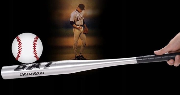 Kij BASEBALLOWY Aluminiowy 34 Cali CZERWONY Długość 34