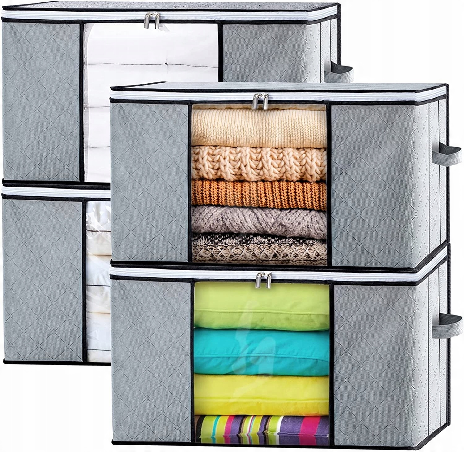 

4X Torba Do Przechowywania Ubrań Organizer 84L