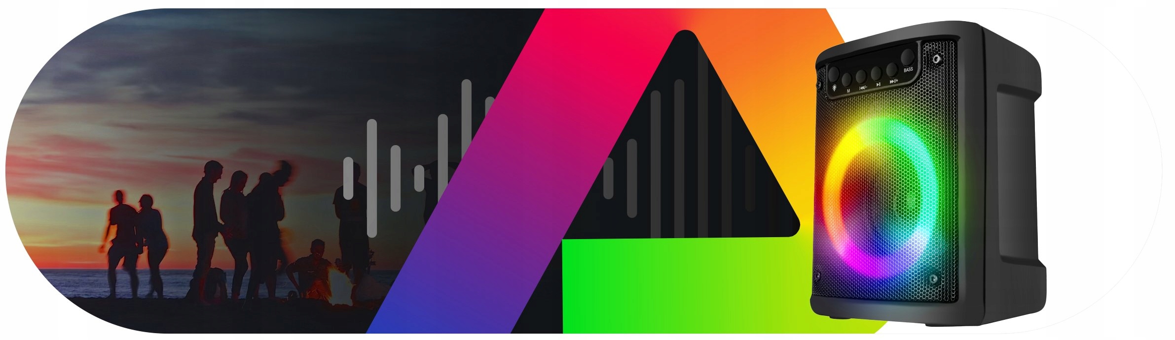 GŁOŚNIK BEZPRZEWODOWY 500W BLUETOOTH PRZENOŚNY RADIO FM USB SD MOBILNY LED Model udio Mobilny Turystyczne TWS Wieża Kolumna System