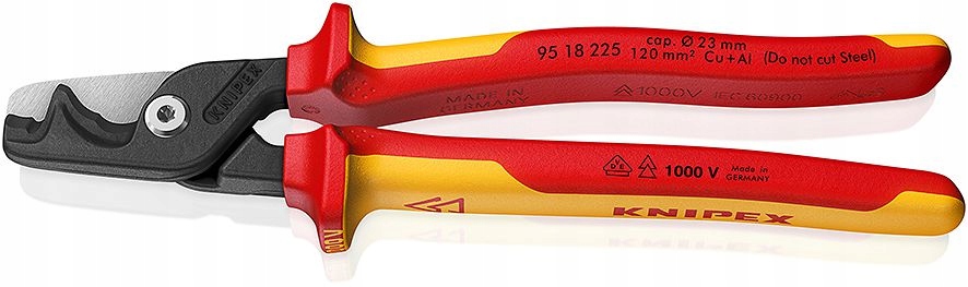 Knipex Nůžky Na Stříhání Kabelů StepCut XL Vde 225 mm