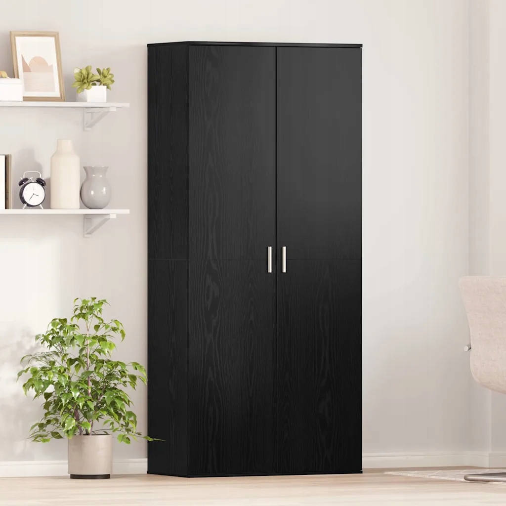 vidaXL Skříň s policí Černý dub 80 x 39 x 178 cm Kompozitní dřevo