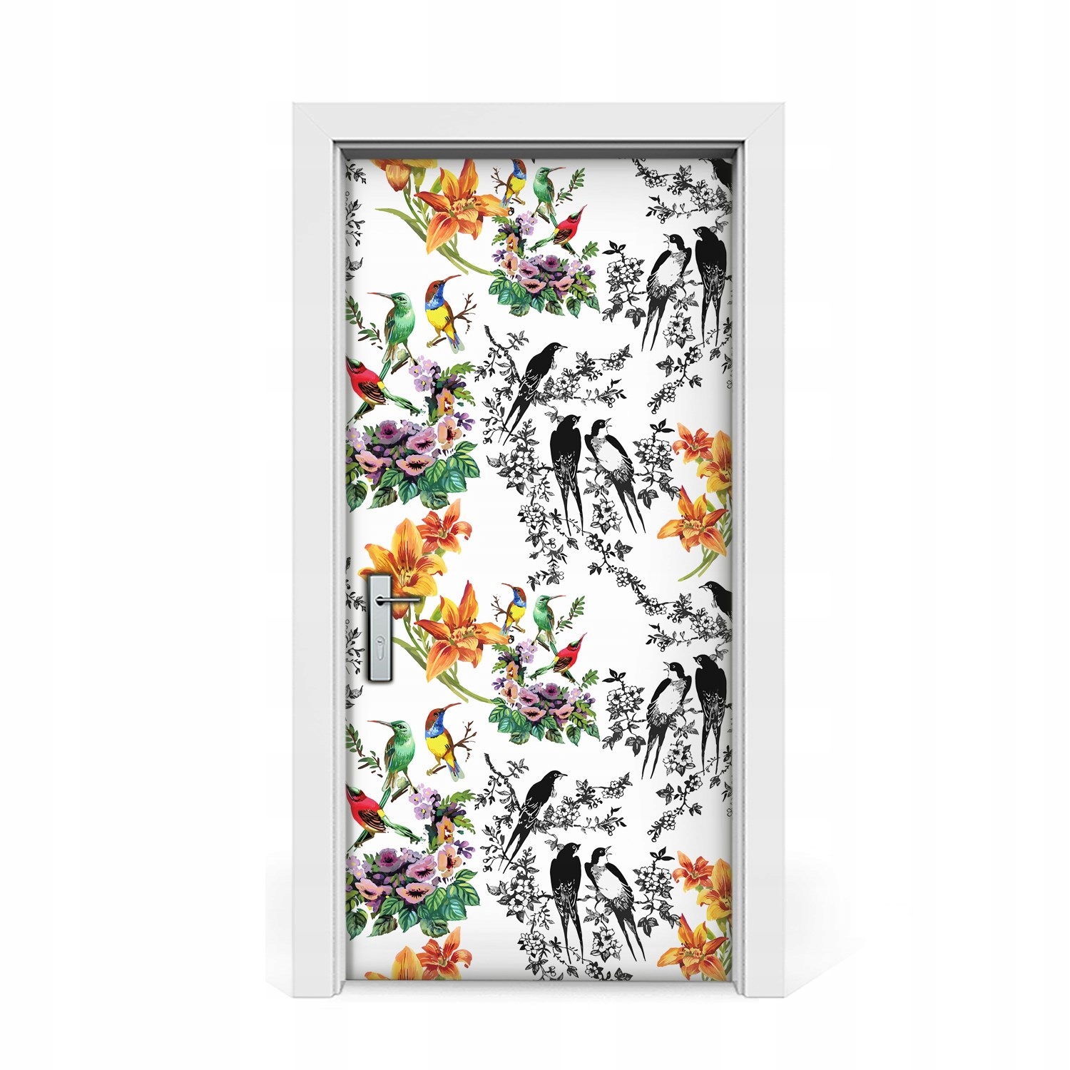 

Naklejka na drzwi okleina Ptaki 95x205