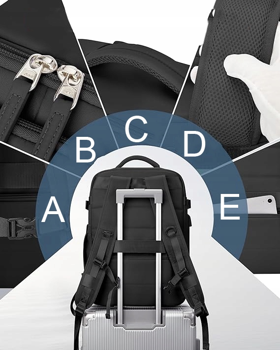 Plecak Torba Podróżna RYANAIR 40x20x25 Kabinowa Bagaż Podręczny do Samolotu Kod producenta Torba Plecak Podręczny