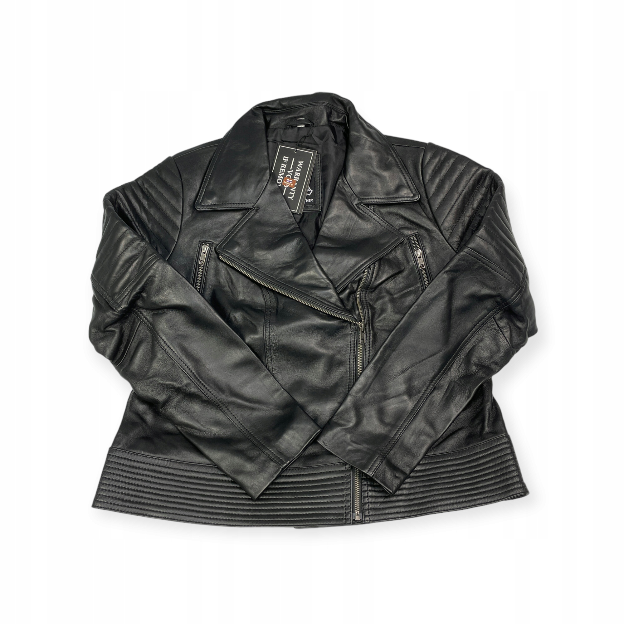 Dámská černá kožená bunda Real Leather Xs