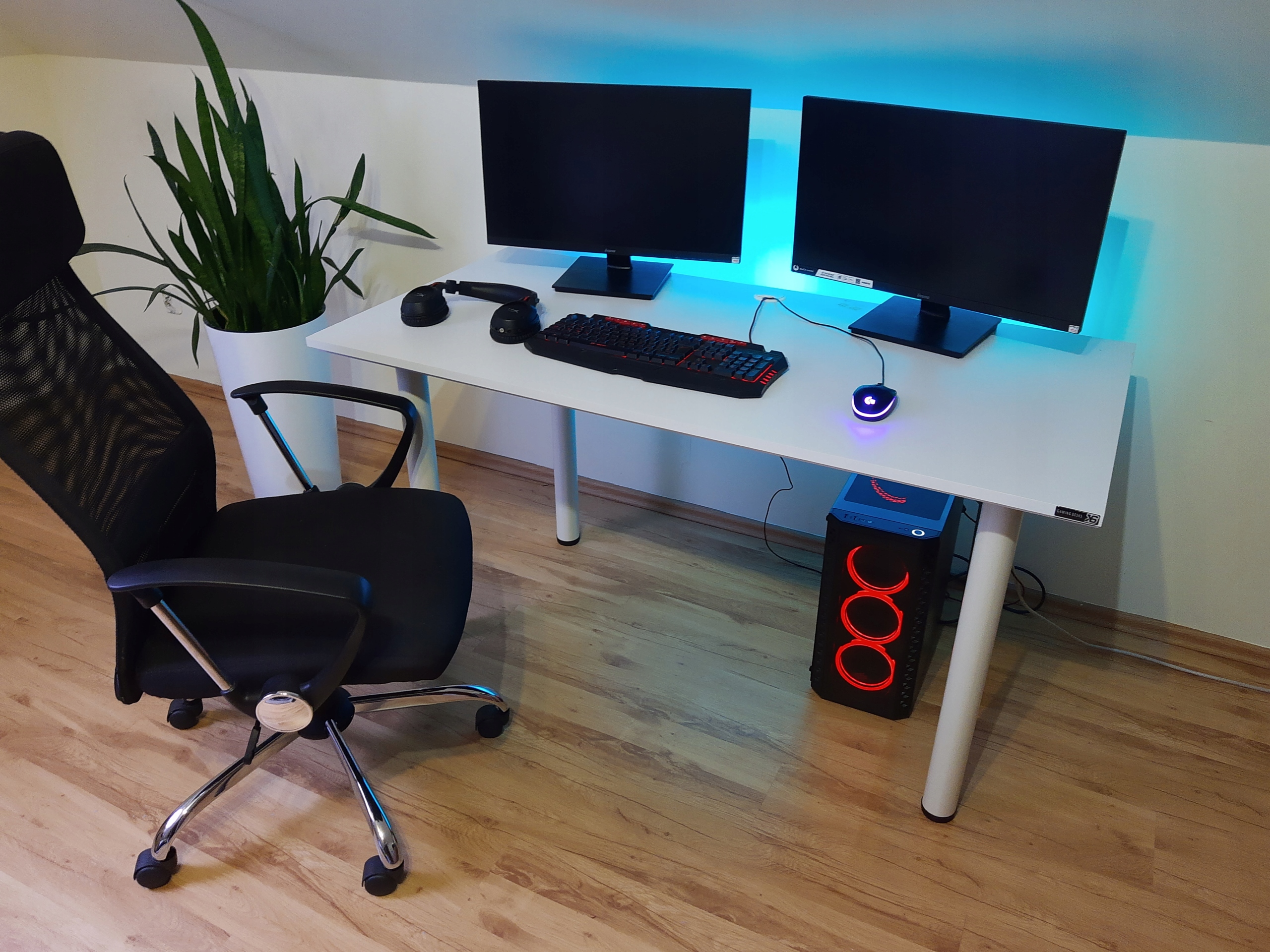 BIURKO GAMINGOWE RGB LED 100x60