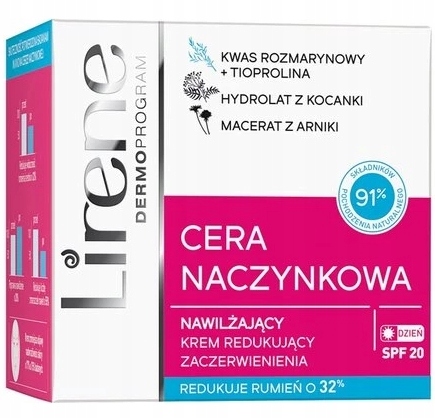 

Lirene Cera Naczynkowa Nawilżający krem SPF20 50ml