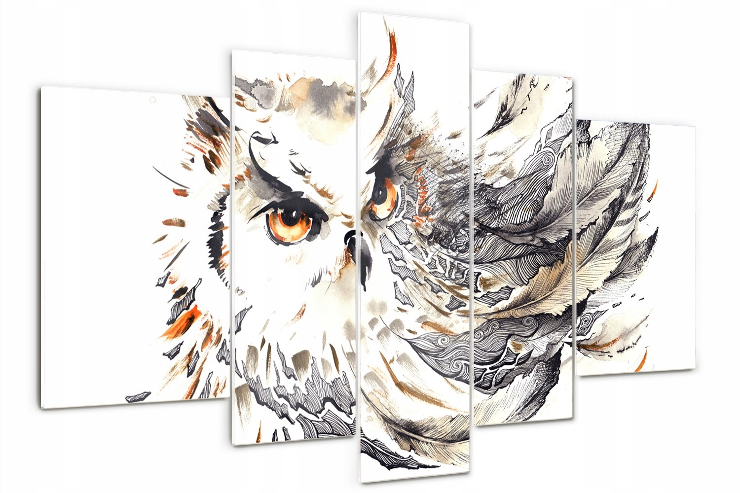 

Foto Obraz szklany duży tryptyk nowoczesny Sowa