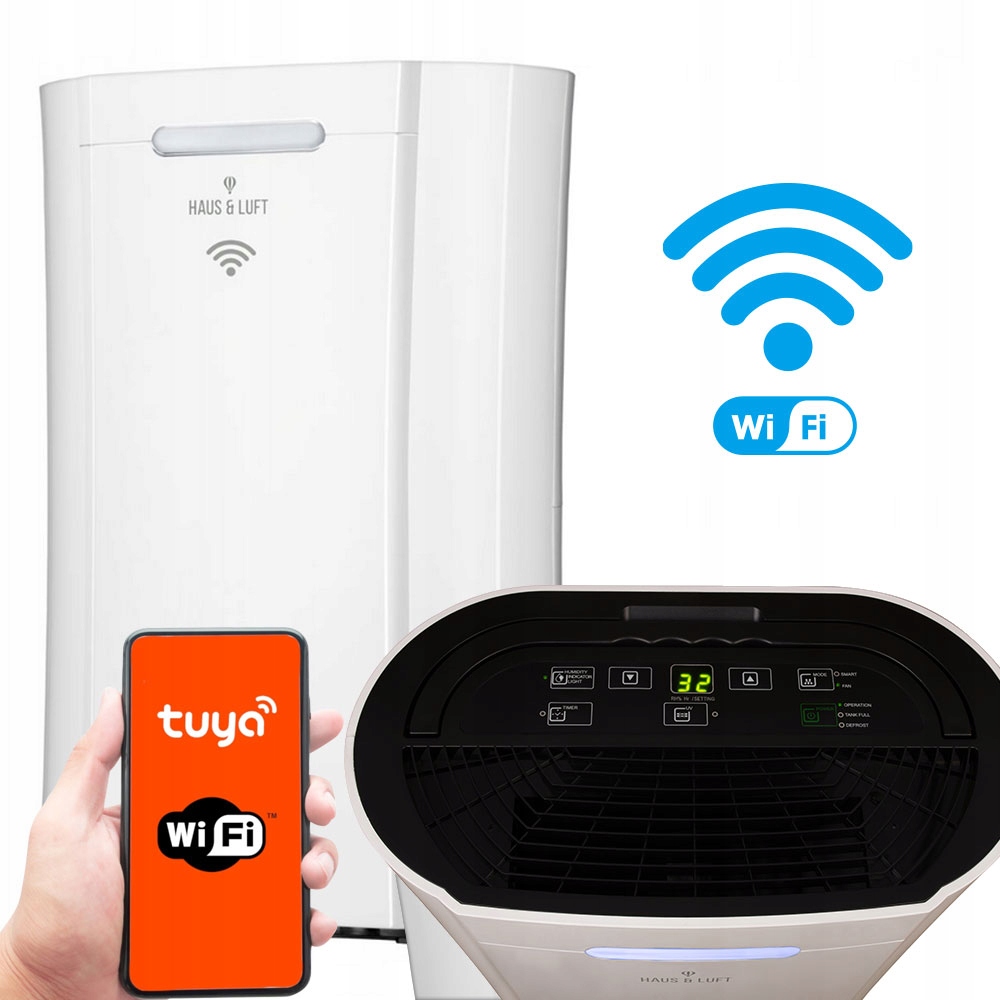 Osuszacz powietrza wydajny cichy pochłaniacz wilgoci 10L/24H HL-OS-10/WIFI