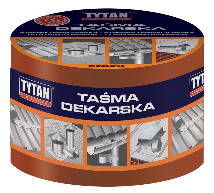 TYTAN taśma dekarska 10cm/10m terrakota