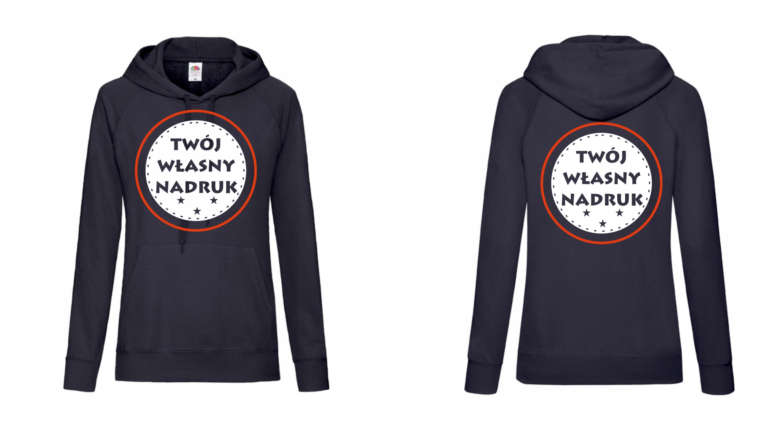 

Bluza z kapturem z własnym nadrukiem damska