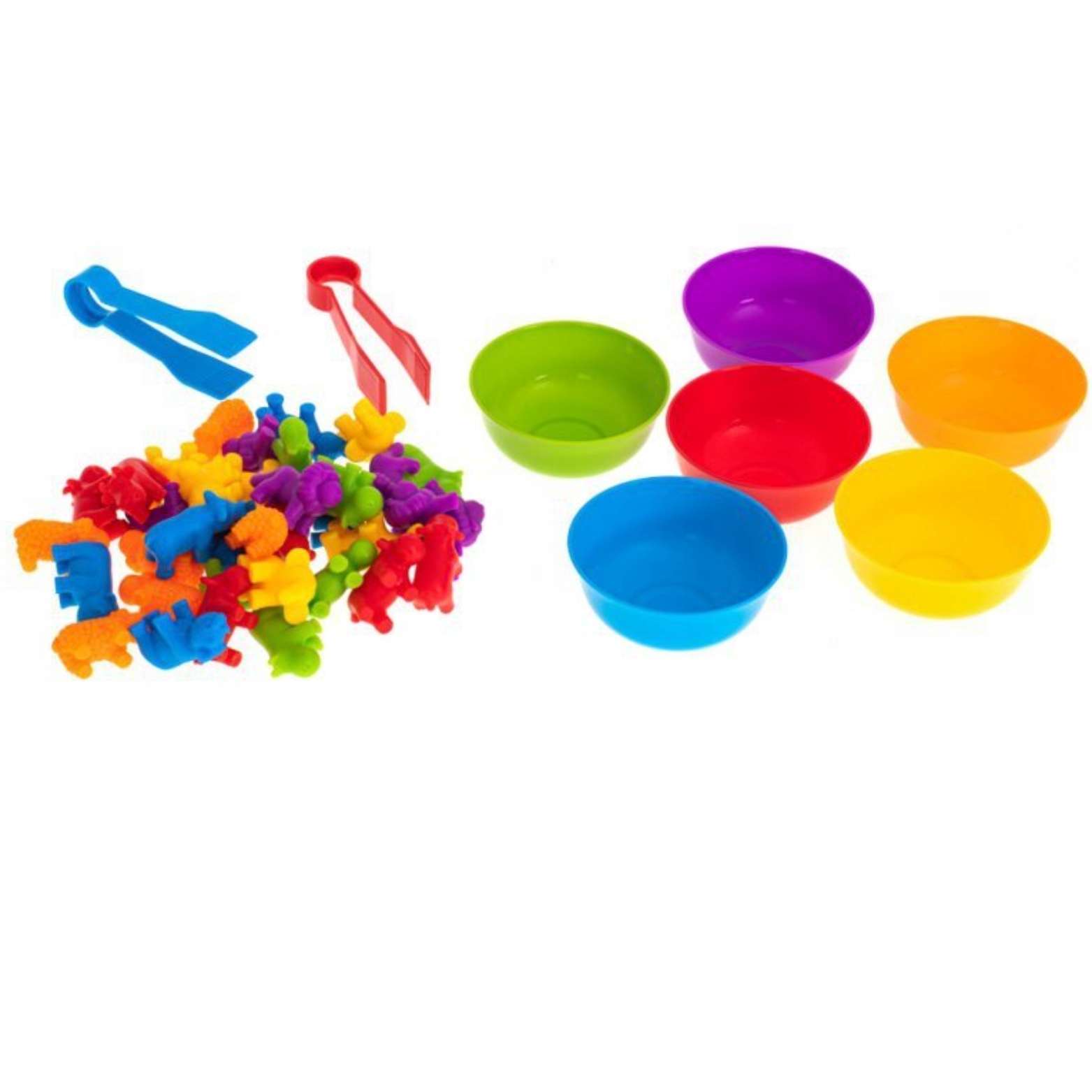 ZESTAW DO NAUKI LICZENIA I KOLORÓW GRA MONTESSORI Marka inna