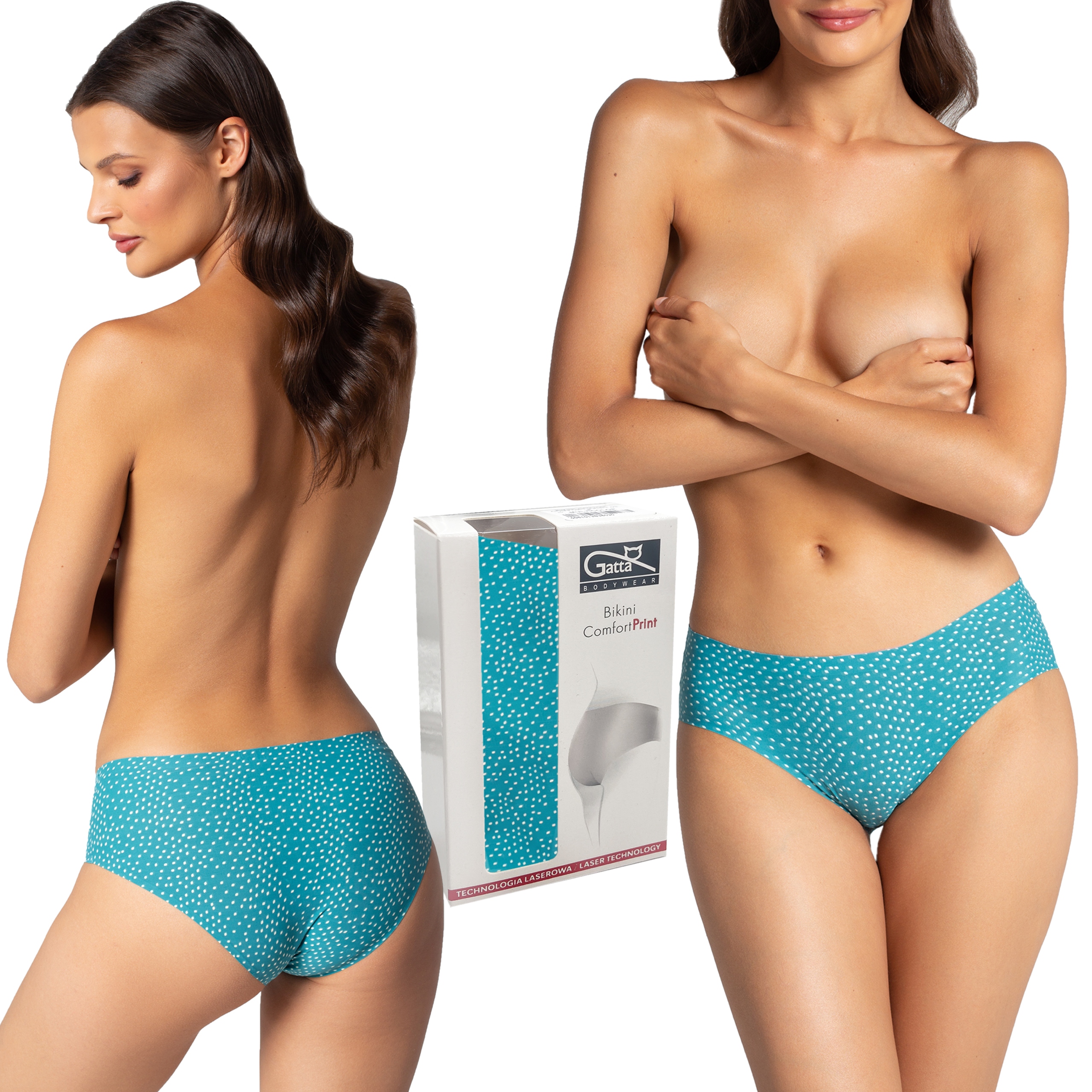 

Gatta majtki Laser Cut Bikini Comfort Print 02 L
