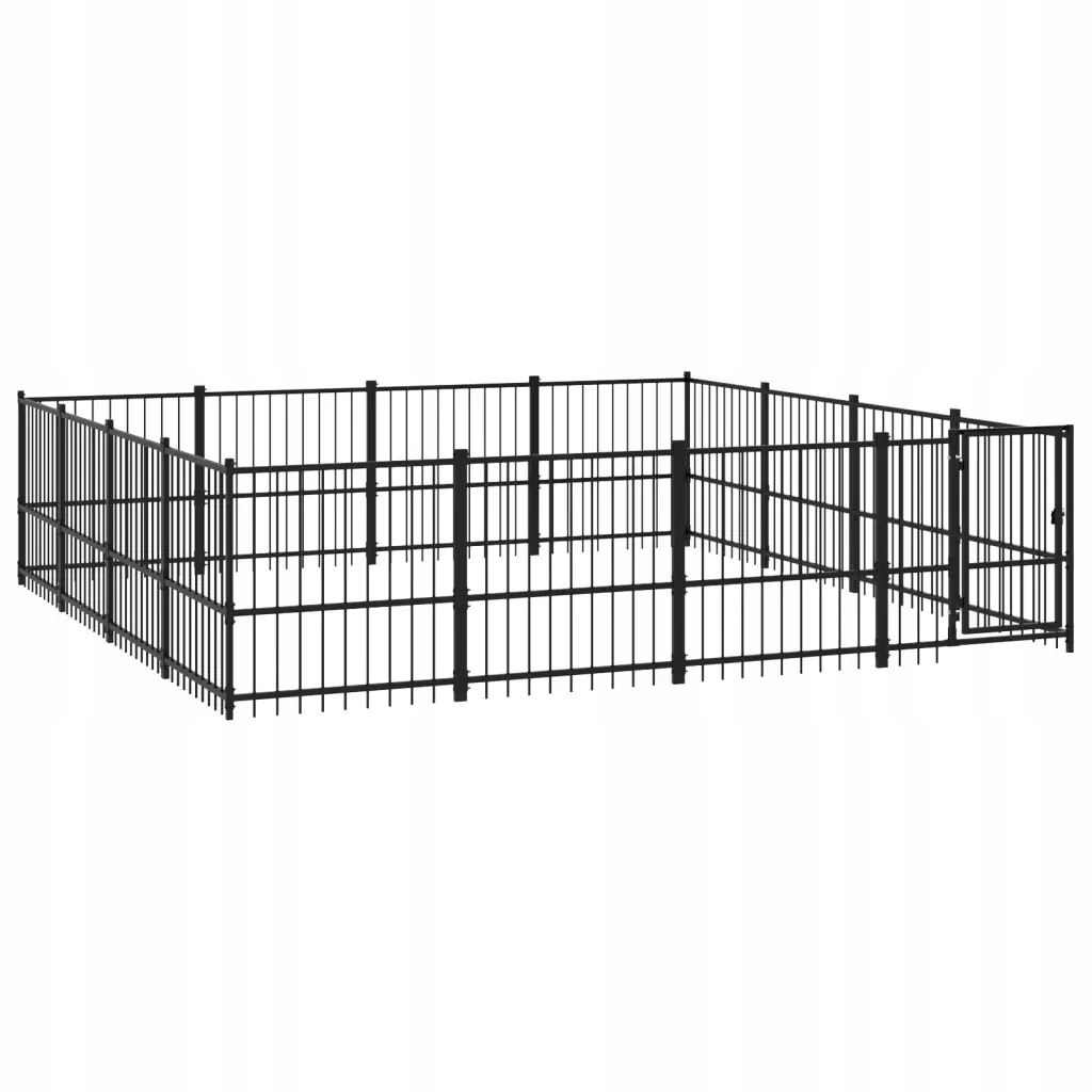 Levně Kotec venkovní pro psa, ocelová, 15,05 m²
