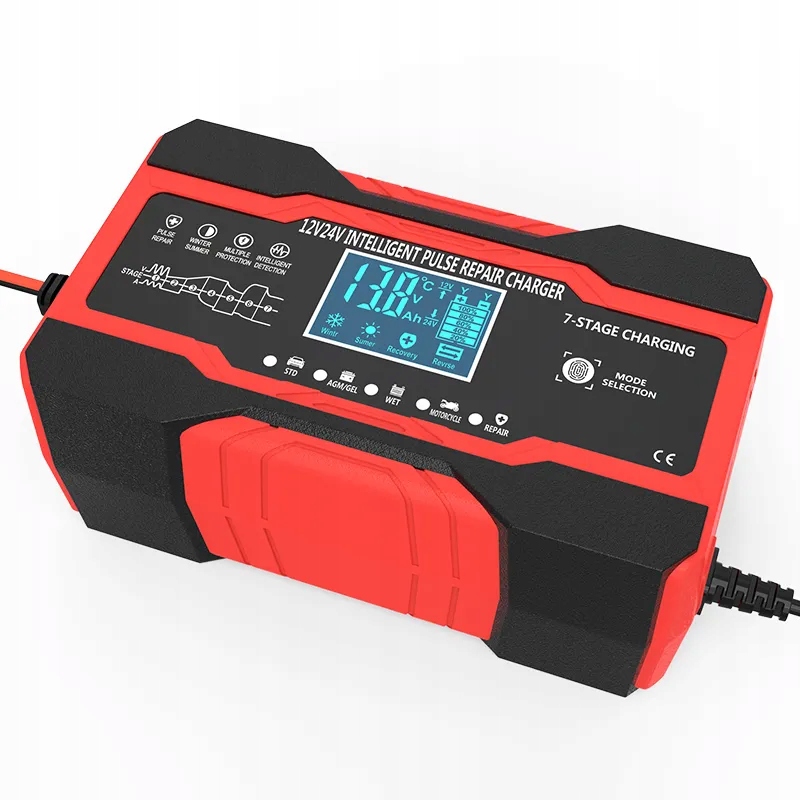 PROSTOWNIK AUTOMATYCZNY ŁADOWARKA Z FUNKCJĄ NAPRAWY 12V 24V 10A AGM SLA Natężenie maksymalne 10 A