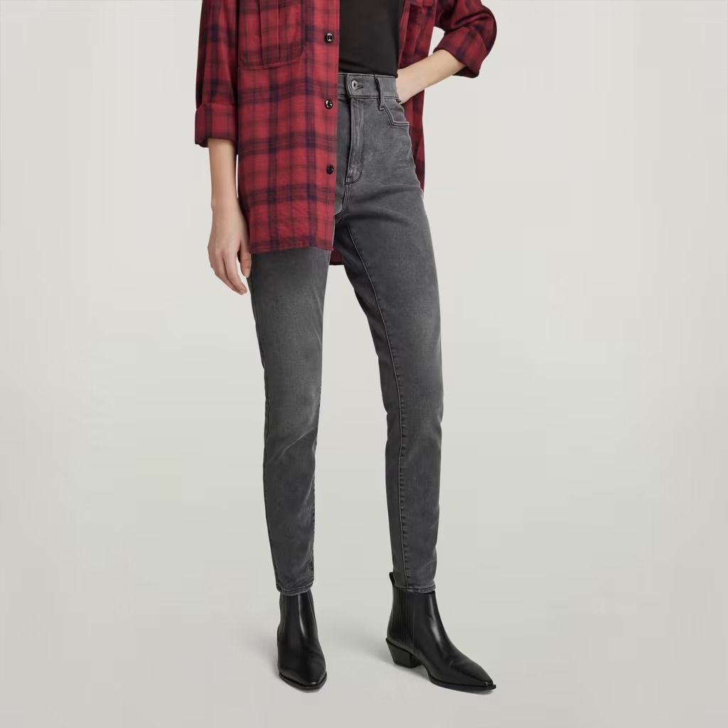 G-star Raw Šedé Úzké Nohavice S Jemnými Oděrkami 28/30 7AA