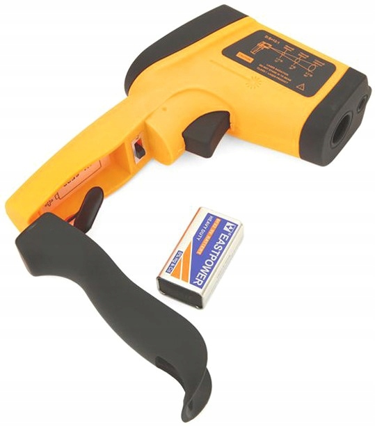 PIROMETR TERMOMETR LASEROWY BEZDOTYKOWY NA PODCZERWIEŃ EMISYJNOŚĆ -50 +950° Kolor żółty