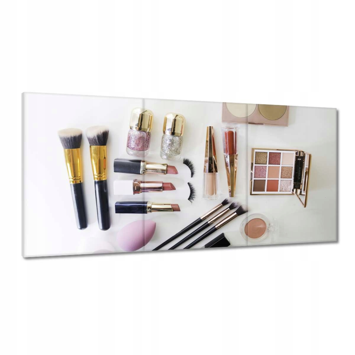 Obrazy 180x90 Štetec na rúže a púdrové ruže