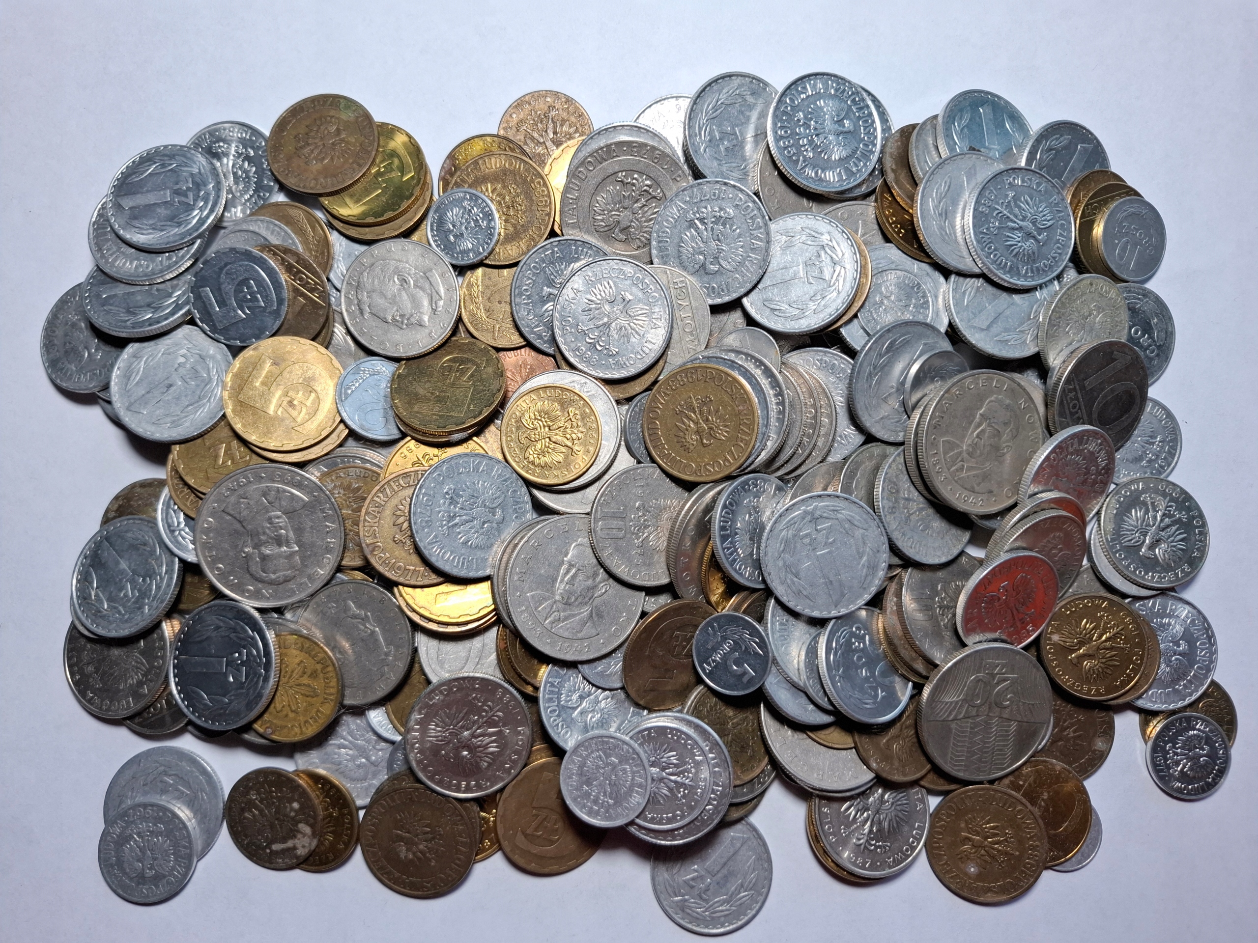 Polska PRL 1 kilogram monet ciekawy mix -NR1211