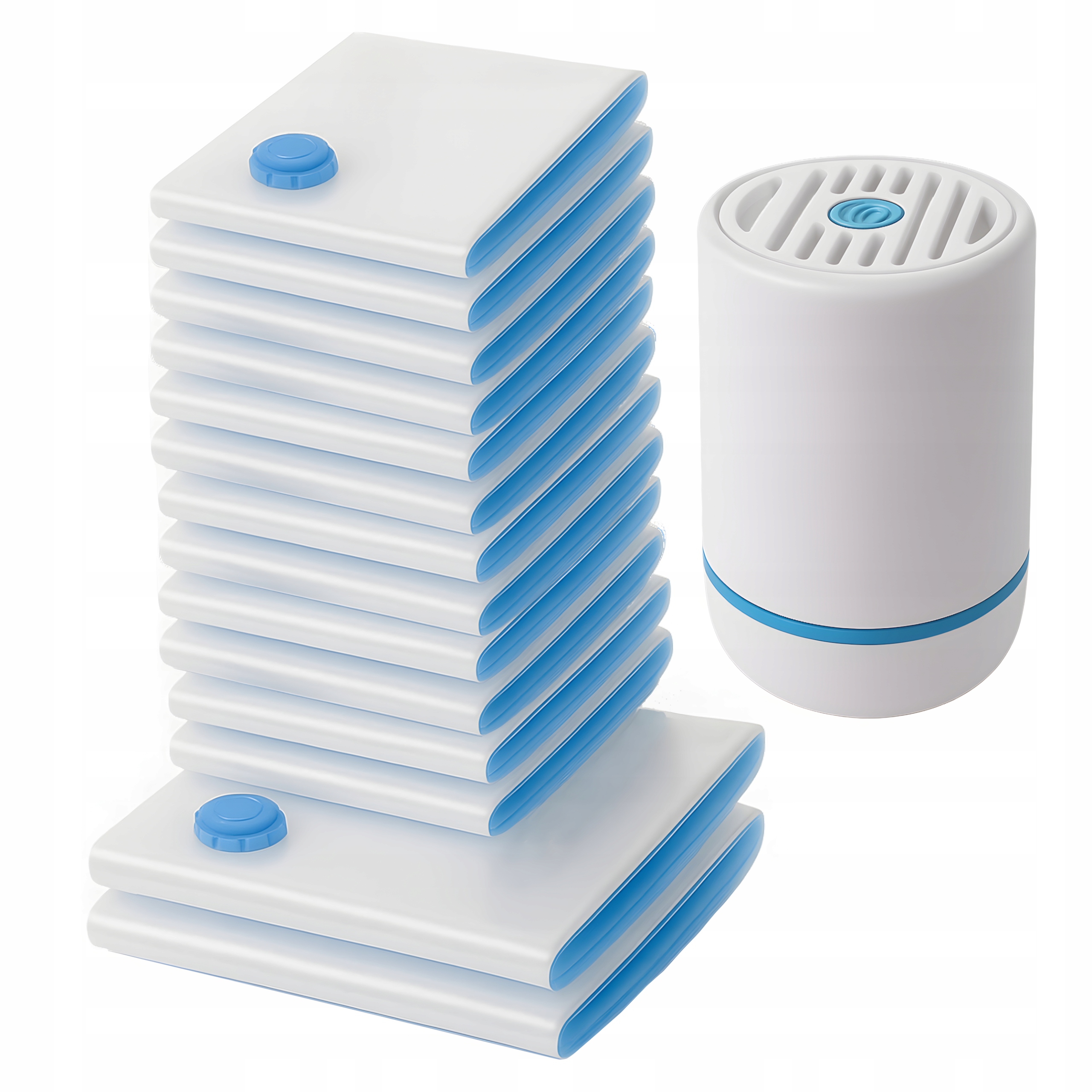 Levně Sada 15 kusů vakuových sáčků na Povlečení Deky Oblečení 40-50 cm Pumpička