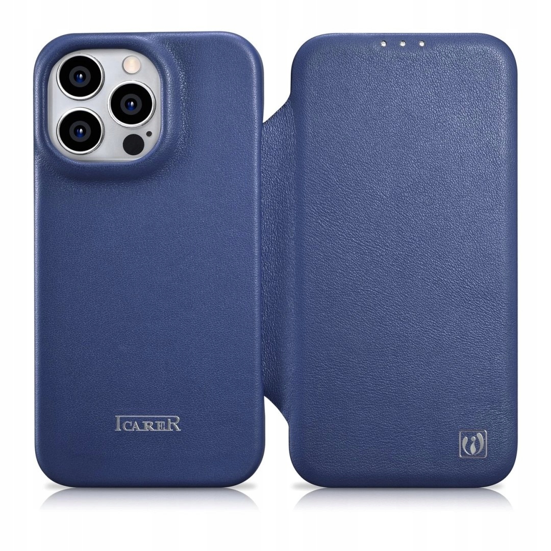 ICarer Ce Premium Leather Folio Case skórzane etui iPhone 14 Pro z klapką m