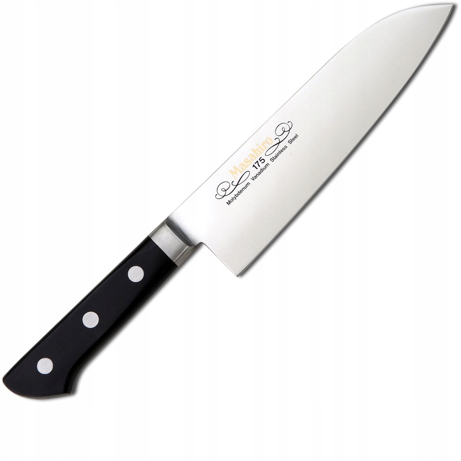 Nôž santoku Masahiro MV 13723 17,5 cm MBS-26 drevo Japonsko