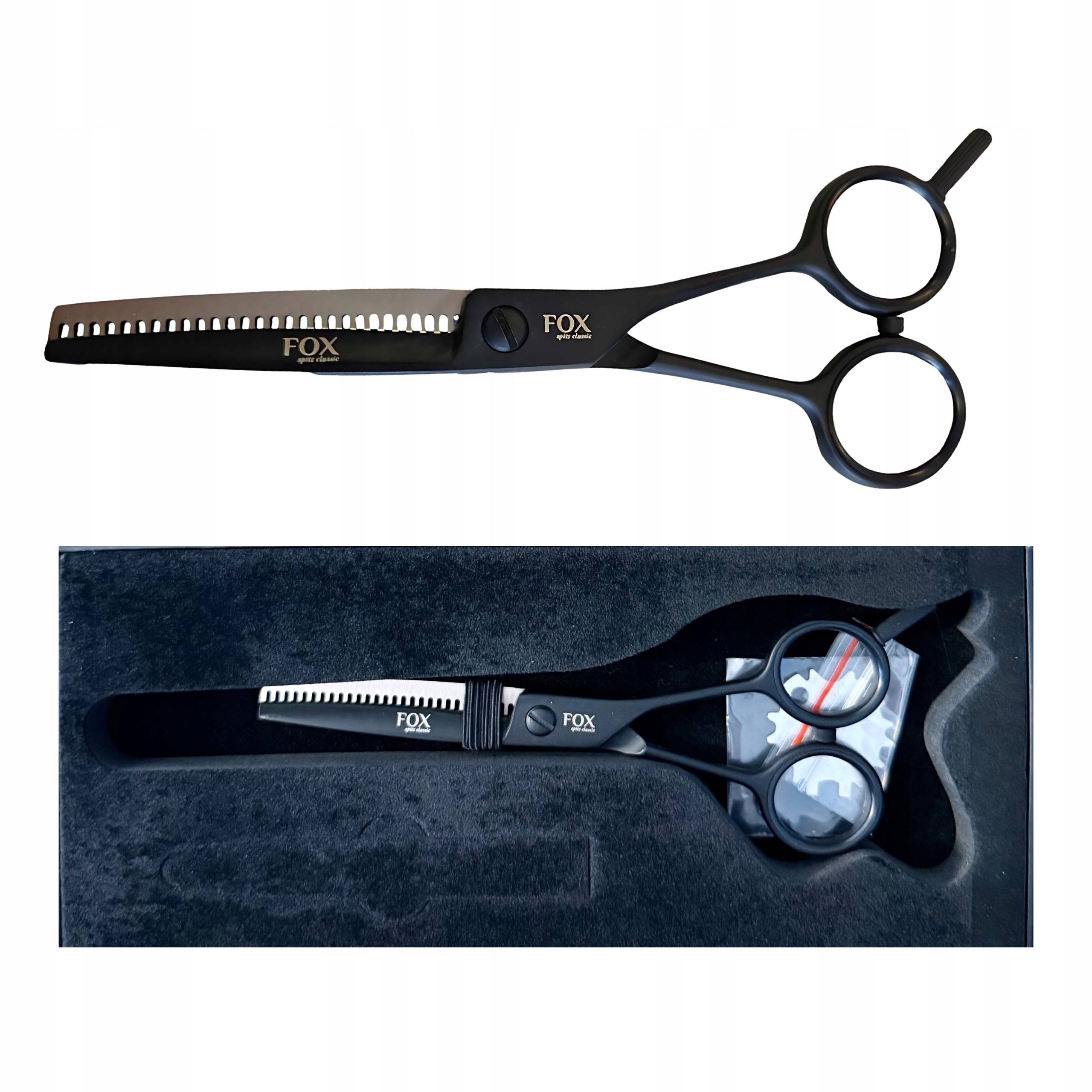 Degażówki Fox Spitz Classic 5.5" Nożyczki Fryzjerskie Do cieniowania