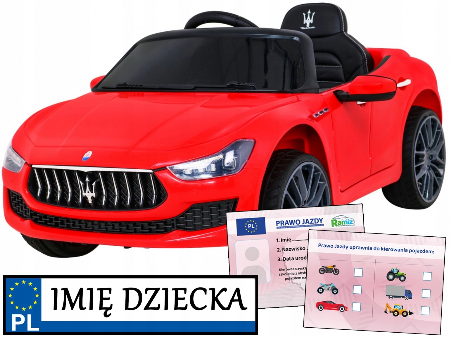 Maserati Ghibli autko na akumulator dla dziecka Pilot Miękkie Koła
