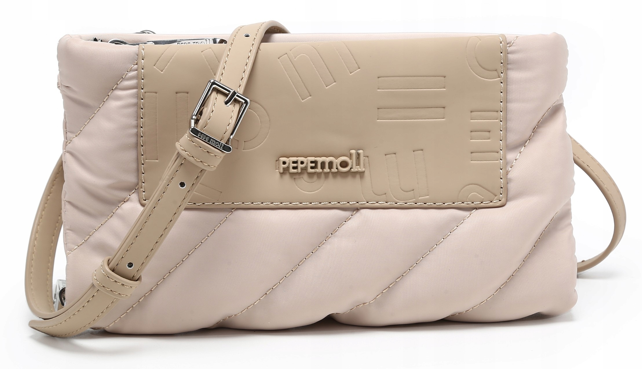 Dámská Kabelka Přes Rameno Peněženka Prostorná Béžová Stylová Módní Pepe Moll
