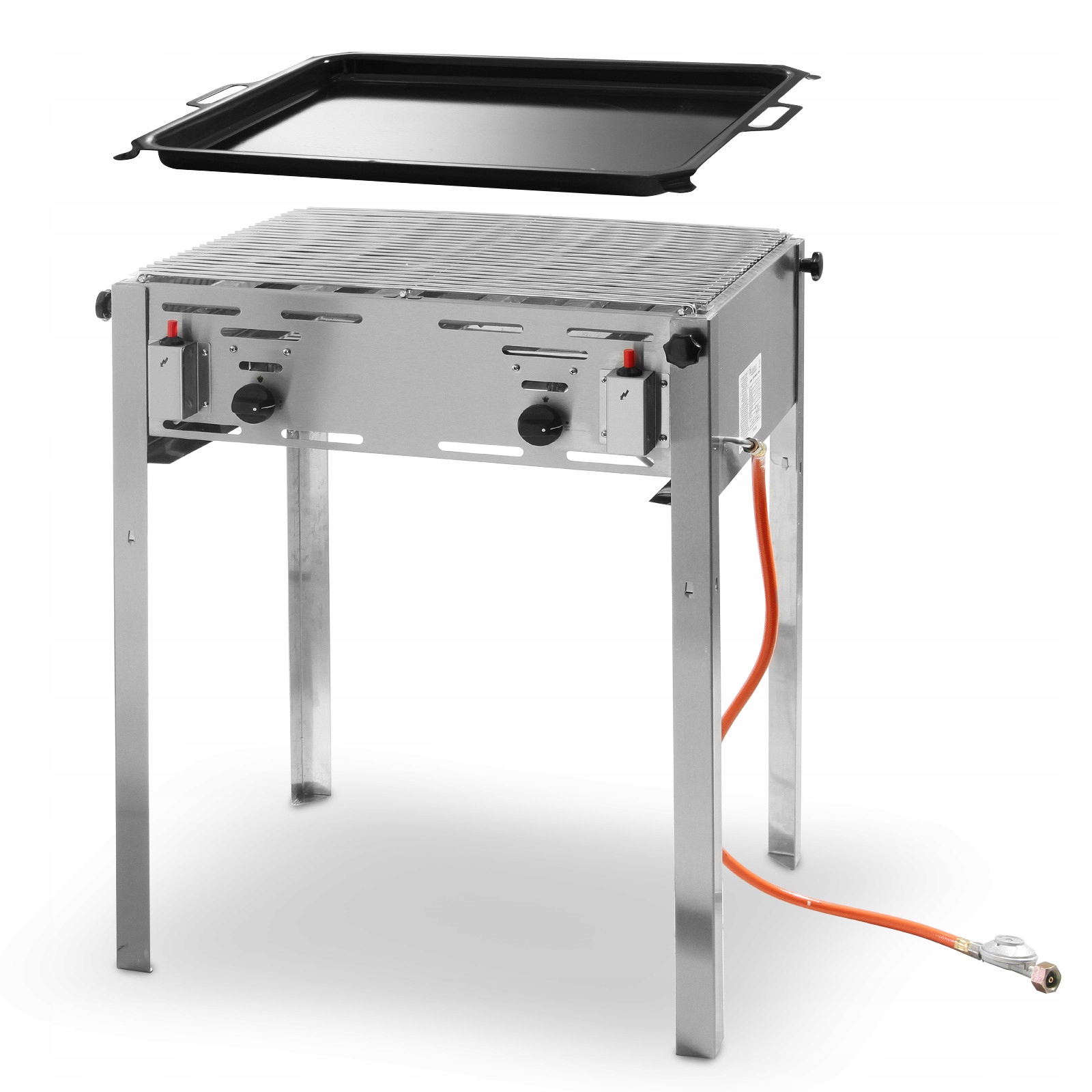Plynový gril s pánví Grill Master Maxi 590x480mm 11.6kW Hendi 154717